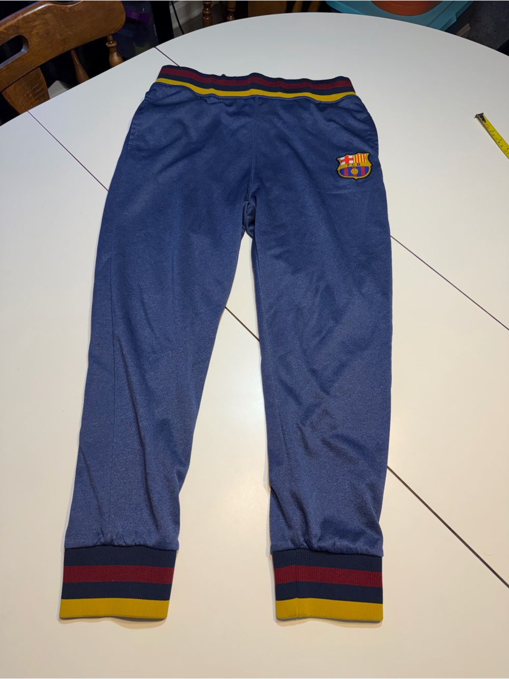 Barcelona soccer training joggers women’s crest large navy yellow red